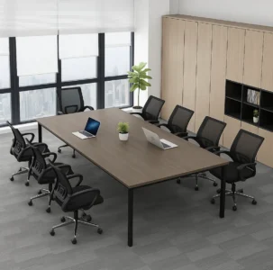 Meeting Table, Office conference table with mesh chairs