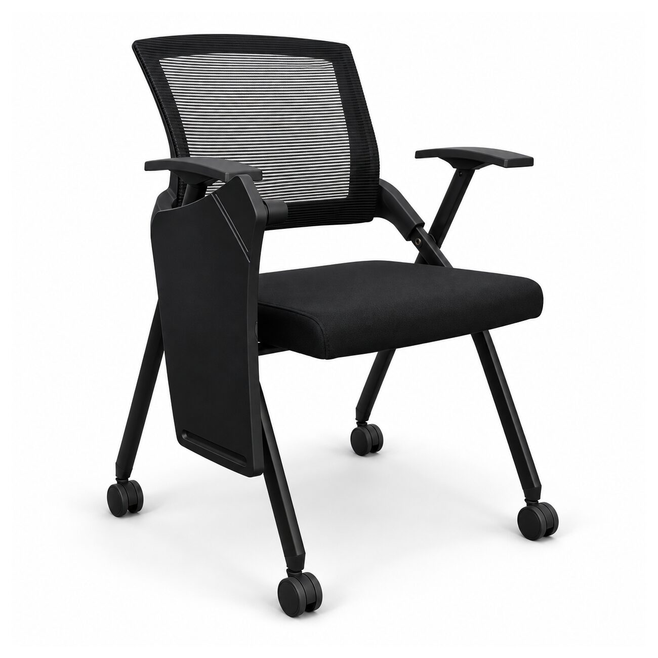 Office Chair – Essential Foldable Chair with Writing Pad & Castor Wheels (U66-WP)